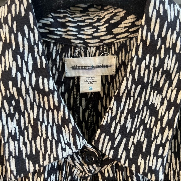 Silence + Noise Shirt Dress side slits keyhole back Size Small - Picture 3 of 6